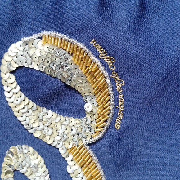 American Eagle Satin Beaded/Sequin Tote Bag NEW - Picture 4 of 7